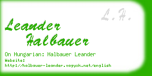leander halbauer business card